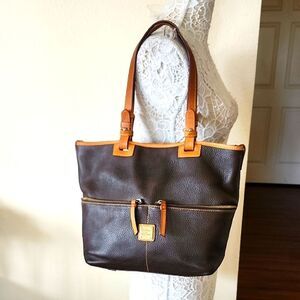 Dooney & Bourke Pebble Leather Brown Bag Y2K